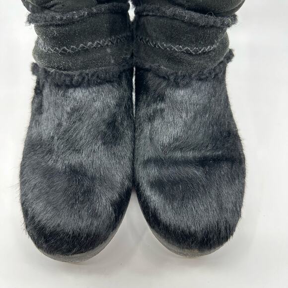 Tecnica Goat Fur Sheepskin Winter Tall Boots Black Leather Womens Size US 8 EU38 - Picture 9 of 10